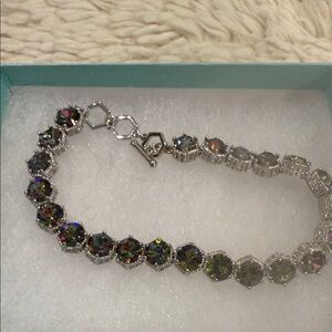 Park Lane purple Iridescent impression Bracelet with matching earnings